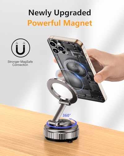 Magnetic Phone Stand, Compatible with MagSafe Phone Stand Holder for Desk, Multi-Functional Foldable, Double-Sided Magnetic Cell Phone Stand, for iPhone 16 15 14 13 12 Magsafe Case – Enhanced Compatibility and Speed