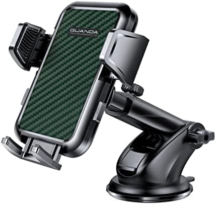 Ultimate Suction Cup Car Phone Mount – Hands-Free Dashboard & Windshield Holder for i Phone 15/14/13/12 Pro Max & Samsung Android Devices – Thick Case Compatible with 360-Degree Rotating Design for Optimal Viewing Angles – Secure & Durable Mobile Stand Enhances Safe Driving Experience