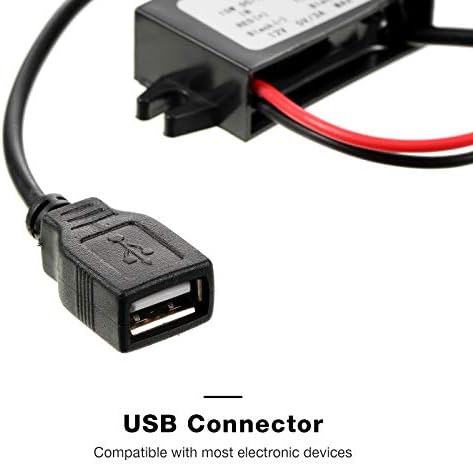 Weewooday 12 V to 5 V DC-DC Buck Converter with USB Output – Ultra-Compact Car Power Adapter for On-the-Go Charging Solutions and Device Compatibility