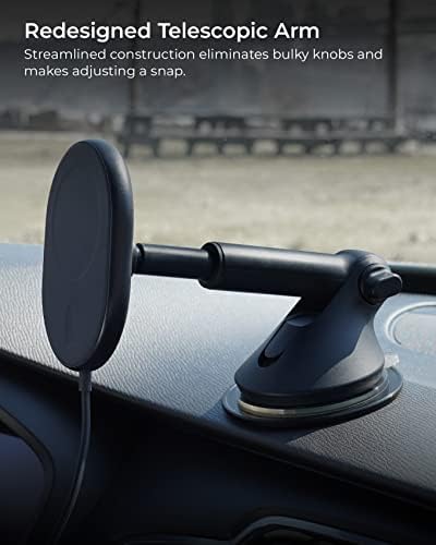 i Ottie Velox Magnetic Wireless Car Mount for Mag Safe i Phones 12-15 Series – Fast Charging, 360-Degree Rotation & Sleek Design for Ultimate Driving Convenience