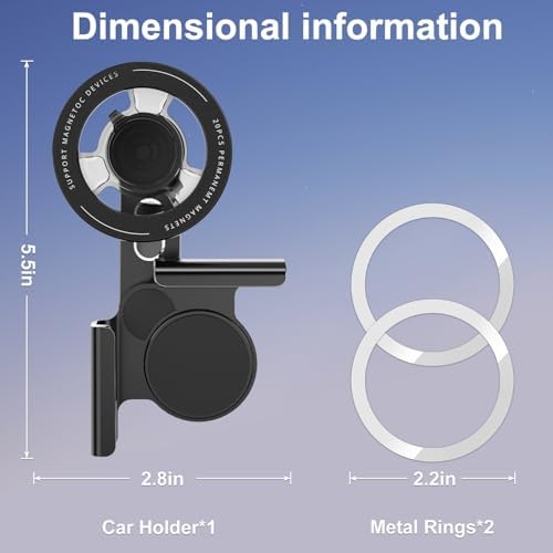 2025 Enhanced Tesla Phone Mount for Model 3/Y – Ultimate Mag Safe Magnetic Holder with 360° Rotation, Unmatched Stability for All Smartphones, Streamlined Design for Seamless Integration, Effortless Installation Without Tools, Elevate Your Driving Convenience and Style