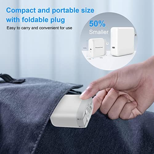 Power Lot 45 W Ga N USB-C Charger with 6 FT Cable – Ultra-Fast Charging for Galaxy S22/S21, Z Flip 5, Fold 5, i Phone 16, i Pad, Mac Book – Universal Compatibility & Advanced PD 3.0 Technology for Rapid Power Boosts