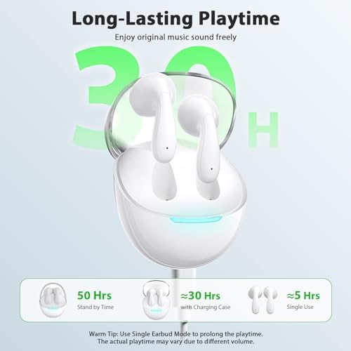 Revolutionize Your Audio Experience with COOYA Bluetooth 5.3 Wireless Earbuds – Hi-Fi Stereo Sound, Dual Mic Clarity & ENC Noise Cancelling, IPX4 Waterproof Design for Ultimate Fitness & Travel Connectivity Across i Phone, Samsung, Google & More