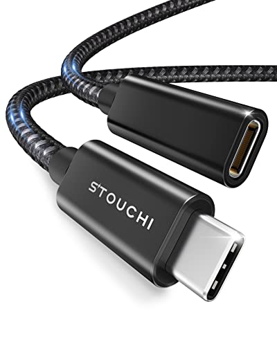 Stouchi 6.6 FT USB-C Extension Cable – Type C 3.1 Male to Female, Ultra-Fast Charging & Data Transfer for PSVR2, Galaxy S23, i Pad Mini/Pro, Mac Book Air M1/M2, and Mag Safe – Enhanced Connectivity & Durability for Gaming and Streaming