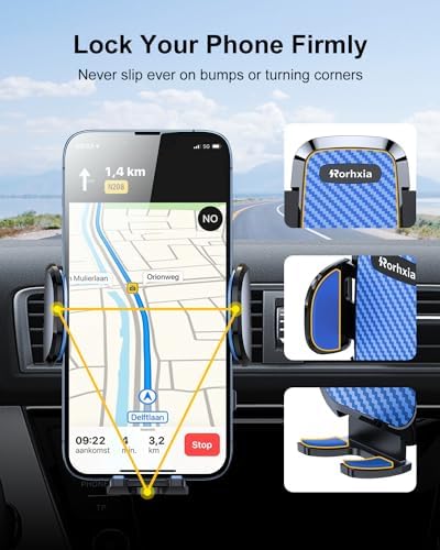Universal Car Vent Phone Mount – Effortless Hands-Free Smartphone Holder for All Devices | Secure Clip Design Ensures Stability While Keeping Air Vents Clear | Quick Installation & Sleek Look for i Phone, Samsung, and More | Elevate Your Driving Experience with Safe Navigation and Comfort