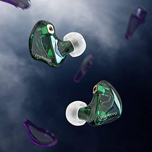 BASN BC100 Brown Dual Dynamic Driver IEM Earphones with Detachable MMCX Cable – Premium Musicians’ In-Ear Monitors for Studio and Live Performance, Enhanced Noise Isolation and Comfort