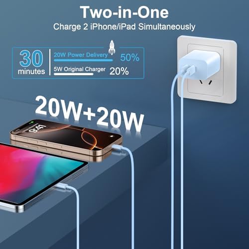 20 W Dual-Port USB-C Fast Charger with 6.6 FT Cable – Ultimate Power Solution for i Phone 15/16 Pro Max & Android Devices – Efficient Travel Companion Designed for rapid charging, this 20 W Dual-Port USB-C Charger ensures your i Phone 15/16 Pro Max and Android devices stay powered up with maximum efficiency. Featuring a generous 6.6 FT USB-C to C cable, this charger eliminates the inconvenience of short cords while allowing you to multitask with ease. Its dual-port design offers the ability to charge two devices simultaneously, making it ideal for busy professionals and frequent travelers. Enjoy broad compatibility across multiple Apple and Android devices, ensuring versatility for all your charging needs. The compact and lightweight structure of this charger enhances portability, making it an essential accessory for your on-the-go lifestyle. Built with high-quality materials, this charger prioritizes durability and safety, giving you peace of mind while delivering fast charging performance. Elevate your charging routine and stay connected wherever life takes you with this indispensable charging solution.