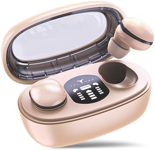 Rehoria Mini Sleep Headphones for Side Sleepers – Ultra-Lightweight Comfort Earbuds with Fast Charging Case for Premium Audio Experience – Ideal for Meditation and Relaxation in Light Coffee Finish