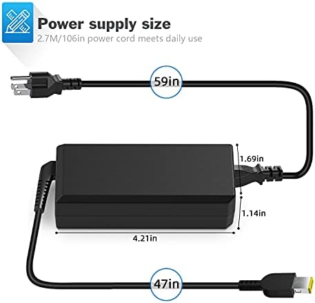 High-Speed 65 W Lenovo Laptop Charger for Think Pad & Yoga Models – Universal Power Supply with Enhanced Compatibility, Fast Charging, and Reliable Performance – Perfect for T450, T470, G50 Series & More – Includes AC Adapter & Power Cable