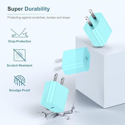 20 W USB-C Fast Charger for i Phone 16/15 Series & i Pad – 6 ft Type C to C Cable, High-Speed Wall Adapter for Optimal Performance, Compact & Durable Power Solution for Apple Devices – Experience Rapid Charging Anywhere