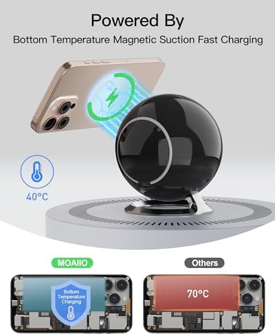 Ultimate 2025 3-in-1 Wireless Charging Station: Fast Mag-Safe Compatible Dock for i Phone 12-16 Series, Air Pods & Apple Watch – Sleek Black Design for Home & Office Efficiency