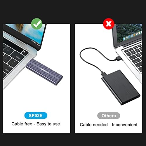ANYOYO M.2 NVME SATA SSD Enclosure – Ultra-Fast USB 3.2 Gen 2 Adapter for 2242, 2260, 2280 M.2 SSDs with M-Key/M+B Support – Lightning Speed Data Transfer up to 10 Gbps, Plug & Play Convenience, UASP Compatibility, Durable Aluminum Design for Portable Storage Solutions