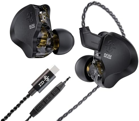 Upgrade Your Gaming Experience with CCZ DC02 High-Fidelity In-Ear Earbuds – Precision Dual Magnetic Circuit Technology for Superior Sound Quality, Integrated Microphone for Clear Team Communication, Ergonomic Design for Long-Lasting Comfort, and Universal Device Compatibility – Ideal Choice for Gamers and Audiophiles in Stylish Black Finish