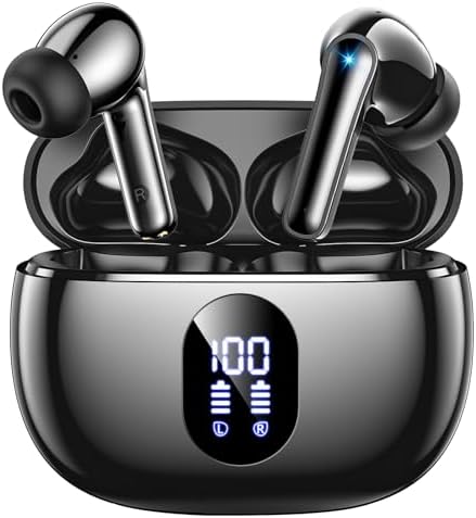 Elevate Your Listening Journey with Advanced Wireless Bluetooth Earbuds – Immersive Deep Bass Audio, Ultra-Long 48-Hour Battery Life, Lightweight Design for Ultimate Comfort, IPX7 Waterproof Rating for Active Use, AI-Enhanced Hands-Free Calling, Seamless Compatibility with i Phone & Android Devices