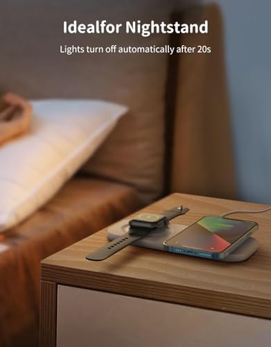 Revitalize Your Charging Routine with the Joy Geek Dual Wireless Charger – 2-in-1 Fast Charging Pad for Samsung Galaxy Devices, Effortlessly Powers Galaxy S23/S22/S21/S20/S10/Note20/10, Compatible with Galaxy Watch 5/4/3 & Buds 2/+/Pro/Live – Enhanced Speed & Compatibility for a Clutter-Free Experience
