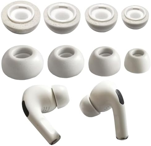Ultimate Comfort Memory Foam Ear Tips for Air Pods Pro & Pro 2 – 4 Sizes (L/M/S/XS) with Handy Storage Case – Superior Noise Isolation Replacement Earbud Accessories in Elegant Black for Enhanced Listening Experience