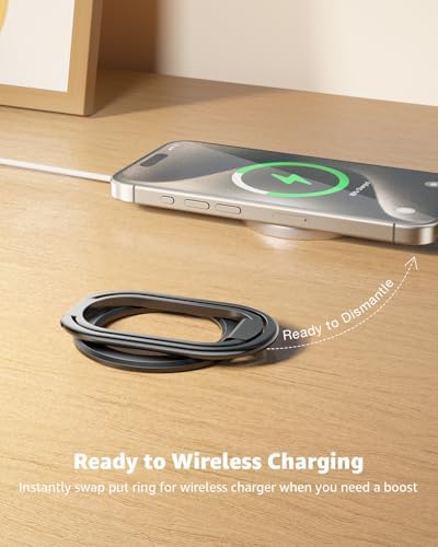 2025 SUPERONE Mag Safe Phone Ring Holder – Versatile Adjustable Magnetic Kickstand & Detachable Grip for i Phone 12-16 Series – Vibrant Purple for Enhanced Wireless Charging & Effortless Hands-Free Functionality – Transform Your Smartphone Use with Style and Practicality