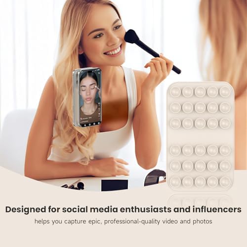 Revolutionary Patented Magnetic Suction Grip Mount for i Phone & Android – Effortless Hands-Free Phone Holder in Deep Blue, Perfect for Content Creators, Capture Stunning Selfies and Videos, Ultimate Compatibility with Mag Safe and Standard Cases, Portable and Stylish Design for On-the-Go Use