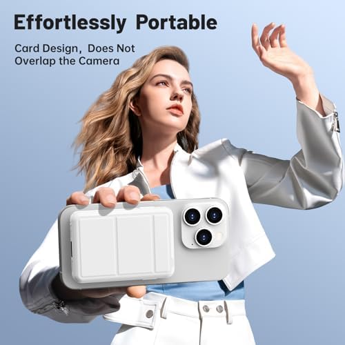 Azmuth Mag Safe 10,000 m Ah Magnetic Power Bank – Rapid 22.5 W PD Charging with LED Display, Portable Wireless Charger for i Phone 12-16, Pro, Pro Max – Integrated Stand for Effortless Use, Ultimate Compatibility, and Efficiency