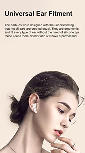 Acuvar Bluetooth 5 Waterproof Earbuds with Microphone – Rechargeable USB-C Case & LCD Display for i OS & Android Devices (Purple) – Superior Sound, Ergonomic Comfort & Adventure-Ready Design