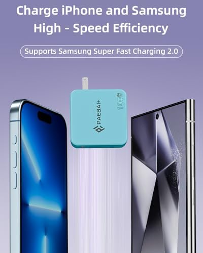 Ultimate PAEBAI+ 100 W USB-C Ga N Fast Charger: Compact, Foldable Wall Adapter for Mac Book Pro, i Phone 15/16, and Diverse USB-C Devices – 6.6 ft Durable Type-C Cable for Rapid Charging – Unmatched Versatility and Safety Features for Efficient On-the-Go Power Solutions