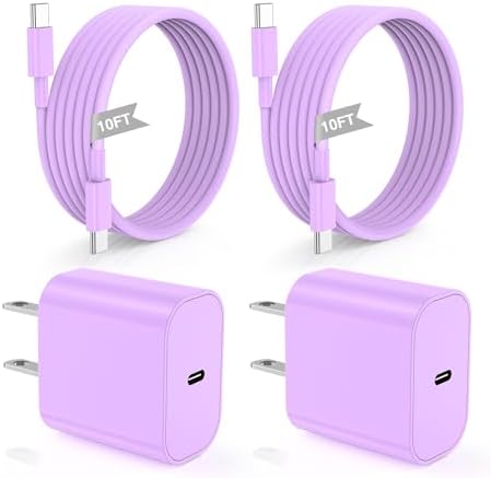 High-Speed i Phone 16/15 Fast Charger with 10 ft USB-C to C Cable – Compact Power Adapter for Seamless Charging of i Pad & Apple Devices – Versatile Charging Solution for Home, Office & Travel – Enhanced Durability & Compatibility for i Phone 16 Pro Max, i Pad Air, and More