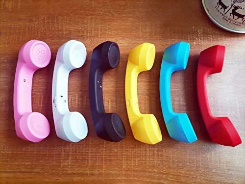 Vintage-Style Wireless Bluetooth Headset: Retro Phone Handset with Built-In Mic for Clear Calls & Music | Comfortable Design for i Phone & Android | Enhance Your Audio Experience with Radiation Reduction & Seamless Connectivity