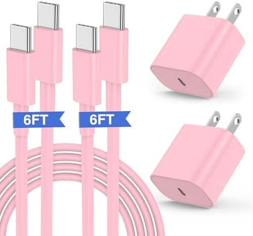 High-Efficiency 20 W USB-C Fast Charger for i Phone 16 & i Pad Pro – Versatile 6 ft & 10 ft Type C Charging Cables with Robust Wall Adapter for Quick Power Boosts – Perfect for i Phone 16 Pro Max, 15 Plus, and All i Pad Models – Maximize Your Charging Flexibility and Efficiency
