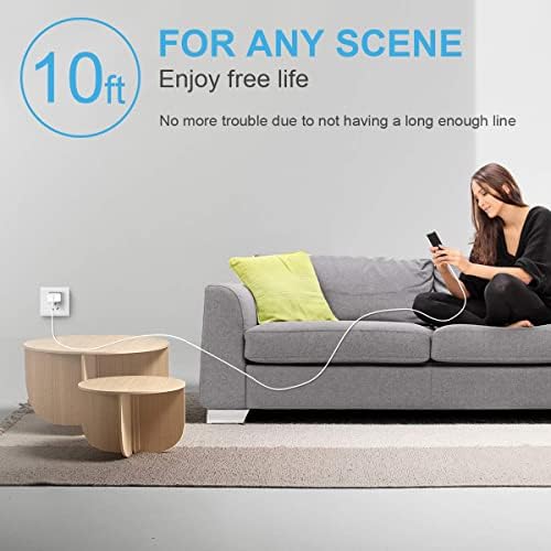 10 FT USB C to USB C Charging Cable – Fast Charge Type C Cord, 3 Pack for i Phone 16/15 Pro/Plus/Pro Max, Mac Book Air & Galaxy S25/S24 – Stylish Pink Design for Enhanced Versatility and Durability