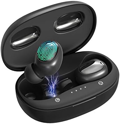 Otium Bluetooth 5.0 Wireless Earbuds: Premium Deep Bass & 3 D Stereo Sound – 40 Hours Playtime with Compact Charging Case – IPX7 Waterproof Design for Sports & Work – Ergonomic, Lightweight, Built-in Mic for Hands-Free Calls and Ultimate Comfort