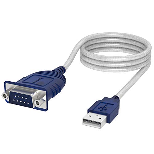 SABRENT USB-C to DB9 Serial RS-232 Adapter Cable (3 FT) – High-Speed Prolific PL2303 Chipset for Seamless POS, Modem, GPS, and Industrial Device Connectivity – Versatile USB 2.0 Solution for Legacy Device Integration with 1 bps to 12 Mbps Baud Rate – Durable, Portable, and Easy to Use