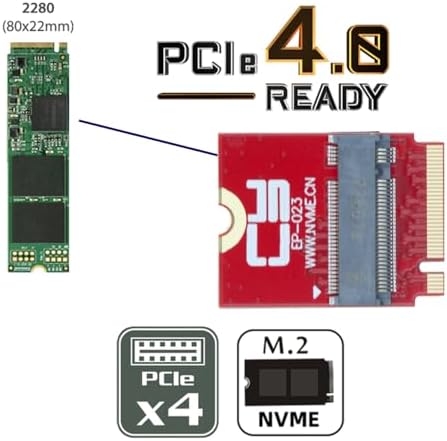 Maximize Your Gaming Potential with the xiwai NVME M-Key SSD Extension Adapter Card – Effortless Storage Upgrade for ROG Flow X13 Laptop, Supports 22 x30 mm & 22 x80 mm SSDs, Enhanced Speed & Easy Installation for Ultimate Performance