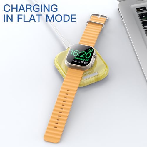 Elevate Your Apple Watch Charging Experience with Our Advanced Magnetic Dock – Ultra-Fast Charging Station for Series 2-10 and Ultra 1 2, Nightstand Mode Functionality, Compact Design for Travel, Superior Stability for Everyday Use, Effortless Power Delivery and Modern Aesthetic