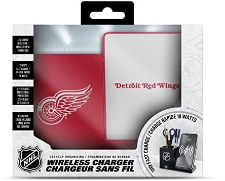 SOAR NHL Wireless Charging Station and Desk Organizer – Premium Qi Fast Charger with Team Logo for Sports Fans, Sleek Accessory Holder for a Tidy Workspace, Perfect for Phones and Essentials