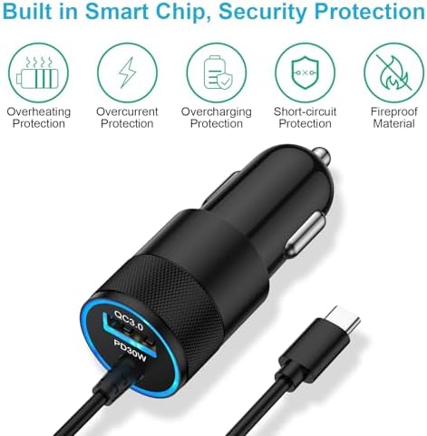 Rapid Charge USB-C Wall and Car Charger for Samsung Galaxy Z Fold Flip Series – Enhanced 3 ft/6 ft Cable Options for Ultimate Compatibility and Speed – Ideal for S25, S25 Ultra 5 G and More – Efficient Charging Solution for On-the-Go Convenience and Home Use