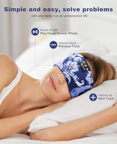 Ultimate Bluetooth 5.4 Sleep Headband Headphones – Designed for Side Sleepers, Unmatched Comfort for Active Lifestyles, Superior Sound Quality, Ergonomic Fit for Enhanced Relaxation, Ideal Tech Gift for Music and Podcast Enthusiasts