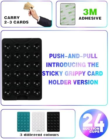 BIAJIYA Phone Sticky Grip Wallet Mount Stick on Suction Mirrors Phone Card Holder Silicone Adhesive Phone Accessory for Tiktok All Smartphones (RoseGold5PC) – Enhanced Compatibility and Speed