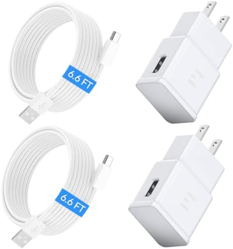 Premium Adaptive Fast Charging Block USB Wall Charger – Efficient Quick Charge Adapter for Samsung Galaxy S25/S24/S23/S22/S21/S20/S10/S9/S8/S7/Note 10 (4-Pack, White) – Maximize Charging Speed & Compatibility for Seamless Device Performance
