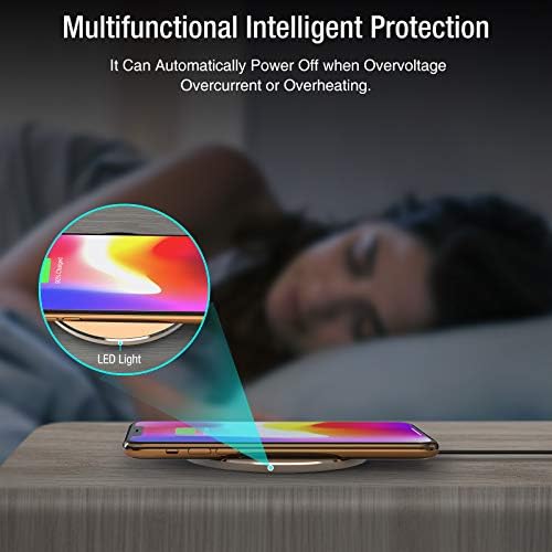 TOZO 2025 Upgraded 15 W Max Fast Wireless Charging Pad – Sleek Rose Red Design for i Phone 16/15/14/13/12 Series & Samsung Galaxy S24/S23/S22 – Ultimate Wireless Power Solution for Busy Lifestyles – Efficient, Portable & Compatible Charging Experience