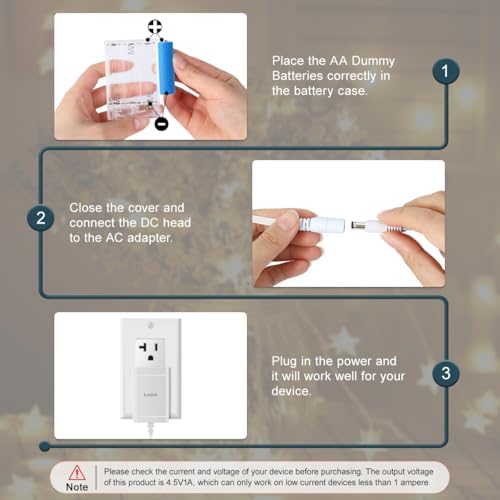 Lenink AC Power Supply Adapter – Ultimate 3 AA Battery Replacement for LED Lights and Decorative Devices, Ensuring Continuous Power and Enhanced Compatibility for Uninterrupted Usage