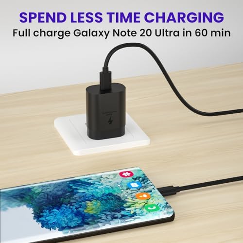 25 W Dual USB-C Fast Charging Kit with 5 ft Cables – Premium Compact Power Adapter for i Phone & Samsung Galaxy – Reliable Rapid Charger for Enhanced Performance and Durability