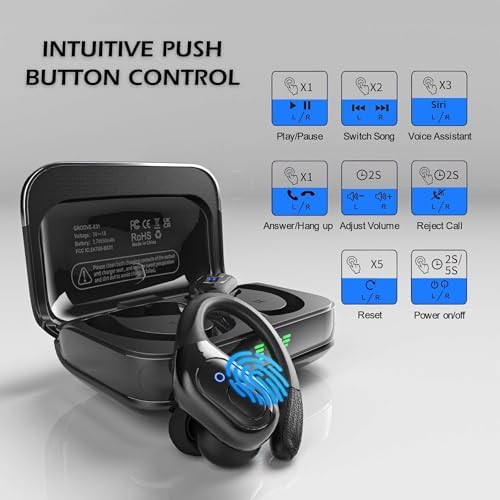 Unleash Your Sound Potential with Groove Bluetooth Earbuds – Exceptional High-Fidelity Audio, Ergonomic Comfort, and 20-Hour Playtime – Cutting-Edge Bluetooth 5.0 for Effortless Pairing – Waterproof and Sweatproof Design for Athletes and On-the-Go Music Lovers – Must-Have Wireless Earbuds for Ultimate Listening Experience in Any Environment