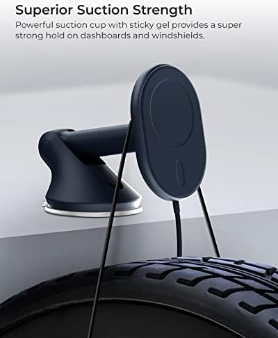 i Ottie Velox Magnetic Wireless Car Mount for Mag Safe i Phones 12-15 Series – Fast Charging, 360-Degree Rotation & Sleek Design for Ultimate Driving Convenience