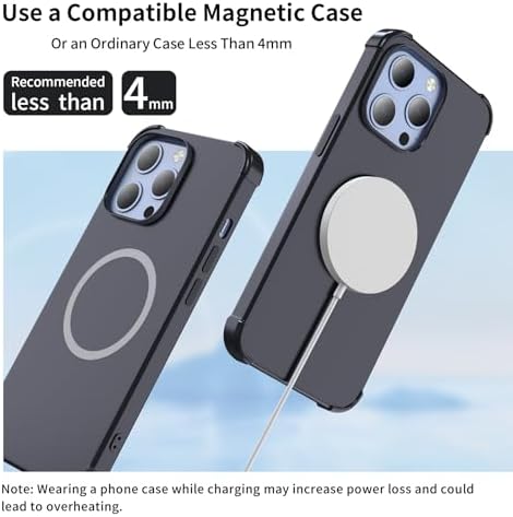 Enhance Your Charging Experience with the Premium 15 W Mag Safe Wireless Charger – LCD Display, Magnetic Fast Charging Pad for i Phone 12-16 Series, Sleek Glass Design, USB-C Port, Perfect for On-the-Go Power Solutions