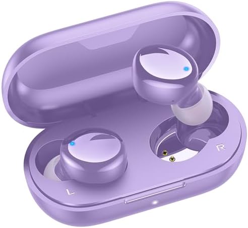 Kurdene Bluetooth 5.3 Wireless Earbuds – Featherweight Sports Earphones Delivering Rich Deep Bass and Crystal-Clear Call Clarity – Chic Light Blue In-Ear Headphones for Ultimate Comfort During Workouts and Daily Activities