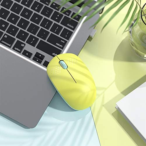 Light Blue Wireless Mouse – Ultra-Quiet 2.4 GHz Noiseless Computer Mouse with USB Receiver for Seamless Windows Experience – Portable, Ergonomic Design for Home, Office, or Travel
