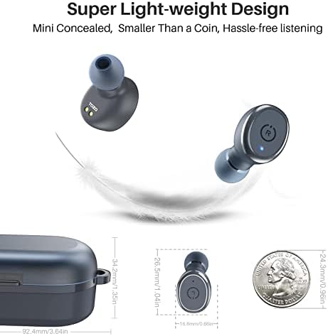 TOZO T10 True Wireless Bluetooth 5.3 Earbuds – 45 Hours of Playtime, IPX8 Waterproof Stereo Headphones with Built-in Mic – Customizable Sound with 32 EQ Settings via App for Enhanced Audio Experience and Seamless Connectivity