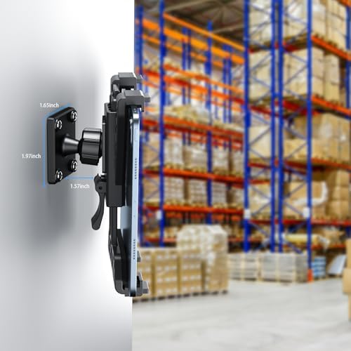 PLDHPRO Heavy Duty Adjustable Tablet Holder Mount for Vehicles and Workstations – Universal Drill Base Compatible with i Pad, i Phone, Surface, Kindle, Samsung Galaxy Tab (5.1-15.6 inch) – Maximum Stability for Safe Navigation and Easy Access in Trucks, Desks, and Kitchens