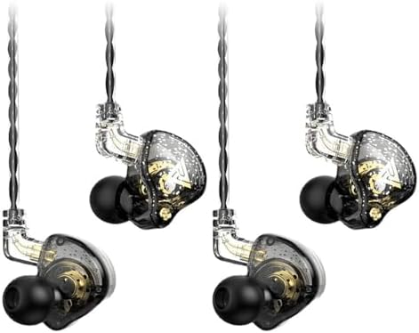 AK6 PRO Wired Gaming Earbuds – Dual Pack High-Fidelity In-Ear Monitors with 10 mm Dynamic Driver for Enhanced Deep Bass & Crystal Clear Audio – Perfect for Gaming, Music, and Seamless Video Calls – Ergonomic Design for All-Day Comfort & Versatile Device Compatibility – Elevate Your Sound Experience Today
