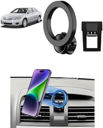 Upgrade Your Toyota Tundra or Sequoia Driving Experience with the 360° Rotating Mag Safe Phone Holder – Premium Dashboard Mount Designed for 2020-2025 Models, Ensures Safety, Accessibility, and Sleek Aesthetics Without Air Vent Obstruction